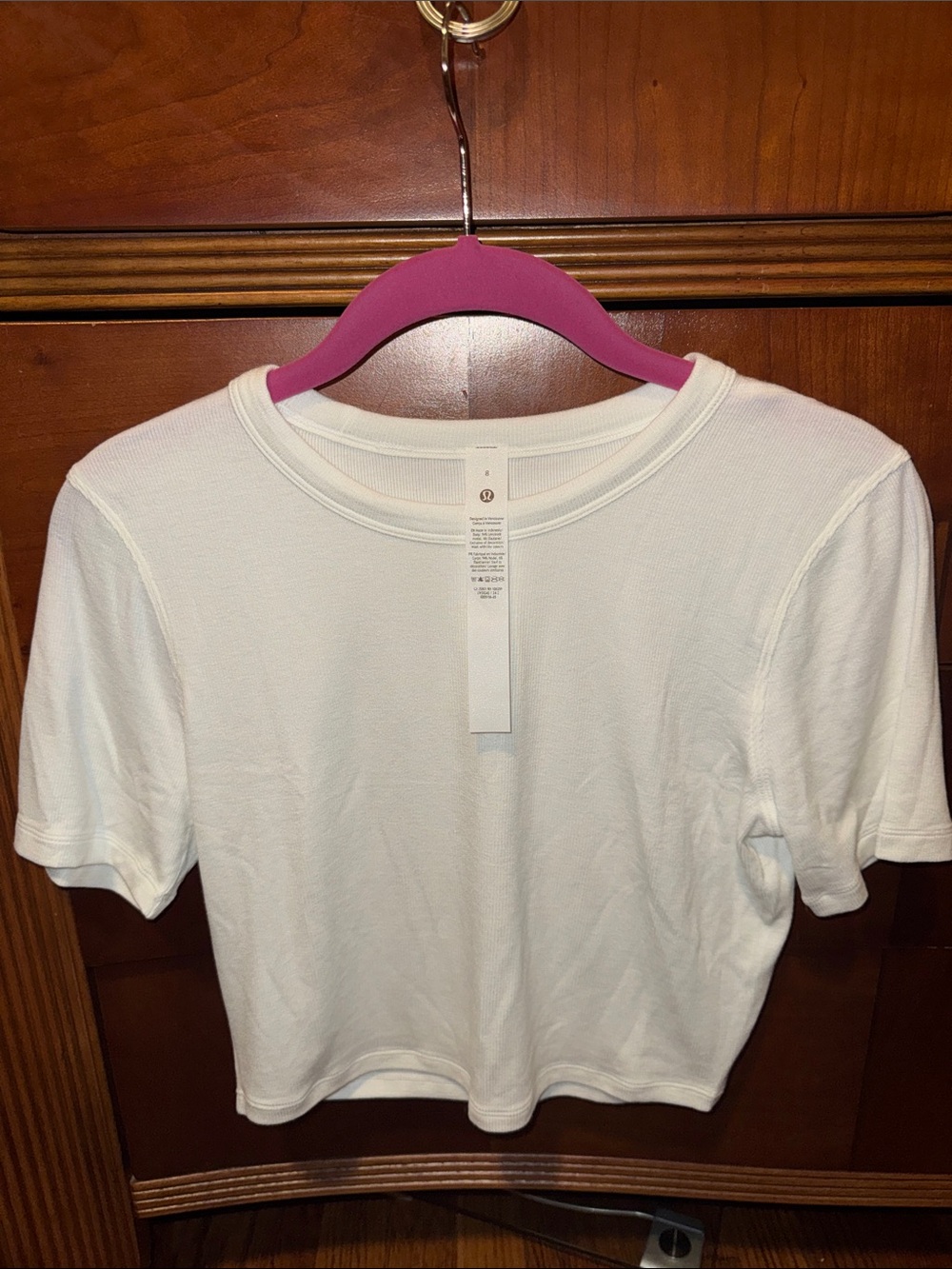 lululemon athletica White Short Sleeve Ribbed Tee